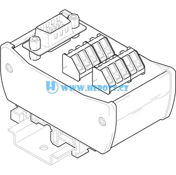 MC09-M, připojovací modul, konektor D-SUB 9 pinů