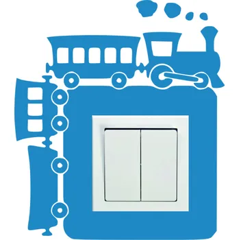 samolepka Merci-shop. Samolepka na zeď, vypínač vláček ( 15 x 16 cm )