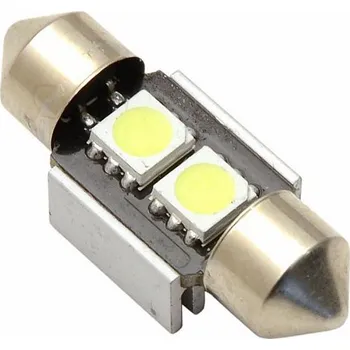 Autožárovka Compass Žárovka 2 SMD LED 12V suf. SV8.5 s rezistorem CAN-BUS ready bílá