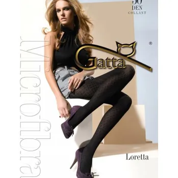 Dámské punčochy Gatta Loretta 57 50 den Punčochové kalhoty corsair-modré 2-S (vzorované punčochové kalhoty bez vyznačeného sedu)