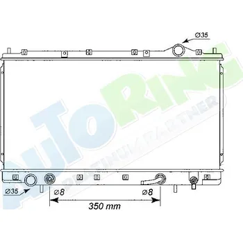 Chladič motoru Chladič vody MITSUBISHI Eclipse (D20) 1991-1996 LP.0000.1743.55-174355 - DOPRAVA ZDARMA