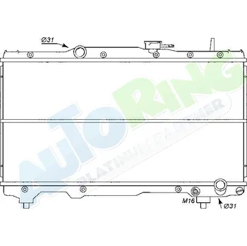 Chladič motoru Chladič vody TOYOTA Carina E (T19) 03.92-08.97 LP.0000.1622.21-162221 - DOPRAVA ZDARMA