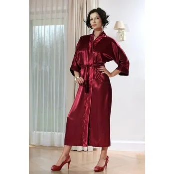 Dámský župan DKaren Dámský saténový župan 130 vínový