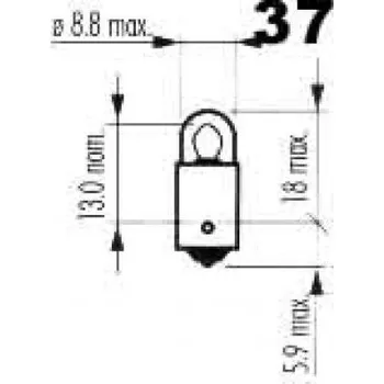 Auto elektroinstalace Žárovka T4W 12V 4W BA9s červená (T4W)