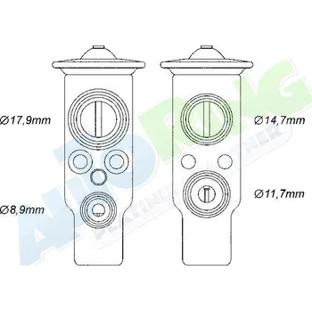 Ventil klimatizace Expanzní ventil klimatizace VOLVO S80 (TS,XT) 04.98-03.06 LP.0000.2880.49-288247 - DOPRAVA ZDARMA