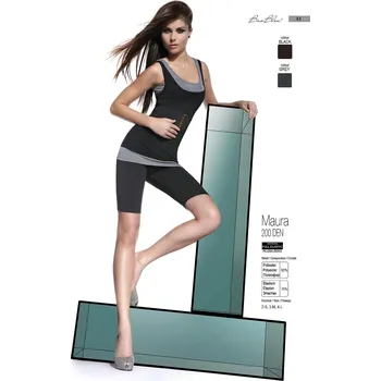 Kalhotky MAURA ŠORTKY 200den-BasBleu black-černé 2-S (prodloužené šortky)