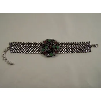 Náušnice Náramek s barevnými kameny (Náramek stříbrný s kameny)