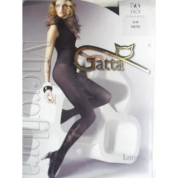 Dámské punčochy Gatta Loretta 45 50 den Punčochové kalhoty nero-černé (vzorované punčochové kalhoty bez vyznačeného sedu)