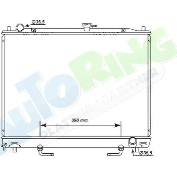 Chladič motoru Chladič vody MITSUBISHI Pajero i Montero (V60,70) 03.00-2003 LP.0000.1856.11-185611 - DOPRAVA ZDARMA