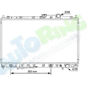 Chladič motoru Chladič vody MITSUBISHI Galant (E50) 1993-07.96 LP.0000.1639.22-163922 - DOPRAVA ZDARMA