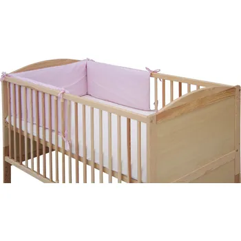 Příslušenství pro dětskou postel a kolébku Mantinel do postýlky 4dílný - Scarlett Oto - 210 x 30 cm - růžová