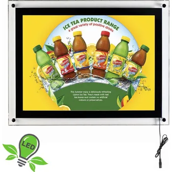 Kancelářský nábytek Akrylový LED rámeček A4 - Černý - poslední kus