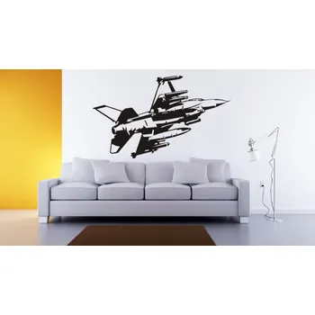 Samolepící dekorace Samolepka na zeď Stíhačka (dekorace na zeď)