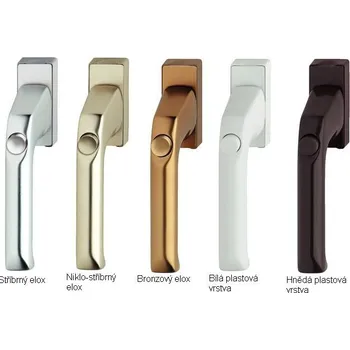 Okenní klika Klika okenní Hoppe London s dětskou pojistkou Niklo-stříbrně eloxovaný