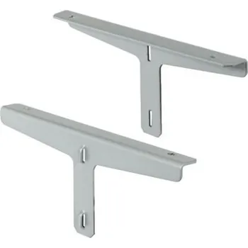 Nábytkové kování Dvojitá konzola pro montáž mezi sloupy 30x30 mm -300mm hl. bílá