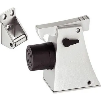 Stavěč dveří se zarážkou pro dveře do 120 kg stříbrně smaltovaný