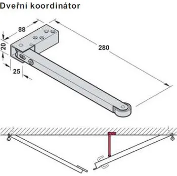 Zavírač dveří Koordinátor pohybu zavírání dveří