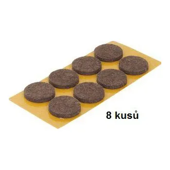 Nábytkové kování Nábytkové kluzáky filcové kulaté průměr 22mm, bílé