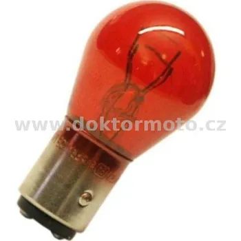Autožárovka žárovka 12V 21/5W BA15D - červená