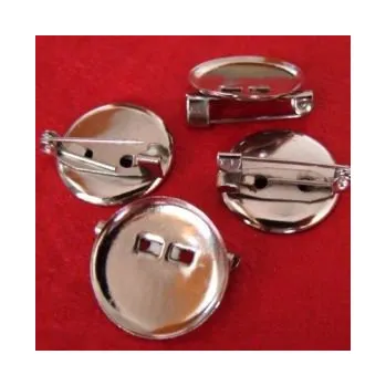 Materiál na výrobu šperku Základ na brože / odznaky 25mm 1ks (BZ25)