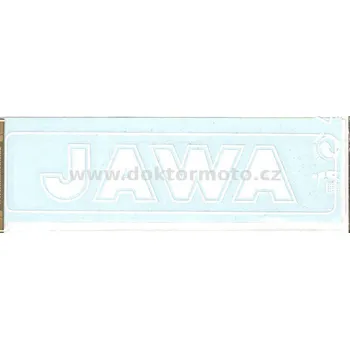Samolepicí dekorace na vozidlo Nálepka JAWA - bílá 140x35