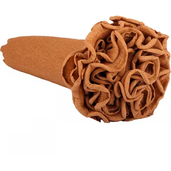 Krepový papír Krepový kornout 25cm x 2,5m 567-SV. HNĚDÁ