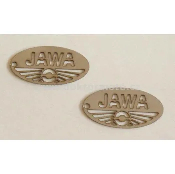Přívěsek Přívěsek JAWA ovál, vzhled šablona - 32x16 mm