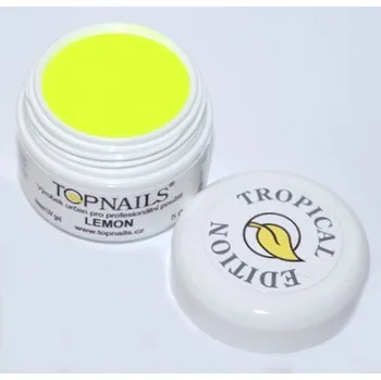 Přípravek na nehty topnails - barevný UV gel TROPICAL LEMON 5g (color gel)