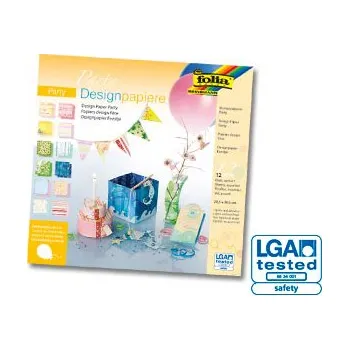 Umělecký papír Folia Scrapbooking papír Párty 30 x 30cm/190g - sada