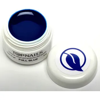Umělé nehty topnails - barevný UV gel FULL BLUE 5g (color gel)