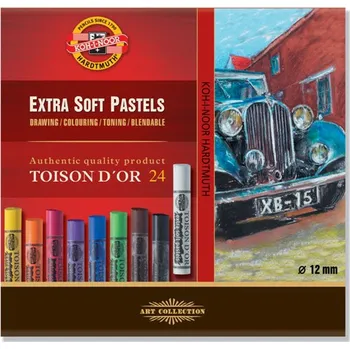 Kresba Koh-i-noor Hardtmuth Sada 24 suchých pastelů Koh-i-noor EXTRA SOFT