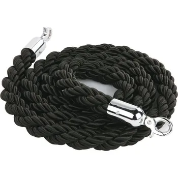 Plot Černé lano koncovky chrom 2000mm