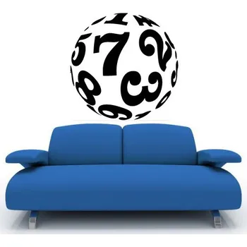 Samolepící dekorace Samolepka na zeď 3D retro koule (dekorace na zeď)