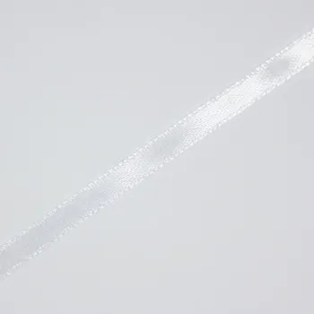 Stuha Stuha bílá saténová svatební, šíře 6mm