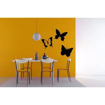 Samolepící dekorace Samolepka na zeď Motýli set 3 kusy (dekorace na zeď)