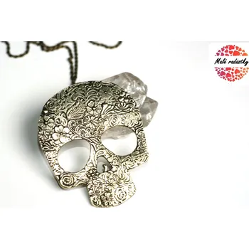 Náhrdelník Náhrdelník Fashion Jewerly - Lebka s kytkama 026
