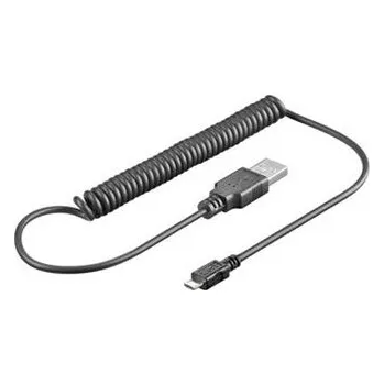Kabel do PC PremiumCord Kabel micro USB 2.0, A-B 1m - kroucený 50cm až 100cm