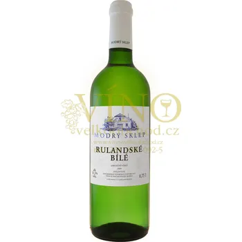 Víno Modrý sklep Rulandské bílé jakostní 0,75 l polosuché bílé moravské víno