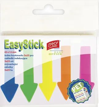 Samolepící etiketa Easy Zvýrazňující plastové záložky 45 × 12 mm 25 ks