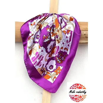Šátek MR Šátek - Fialové kytky 364