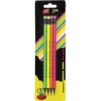 Grafitová tužka Easy Tužka HB s gumou 4 ks