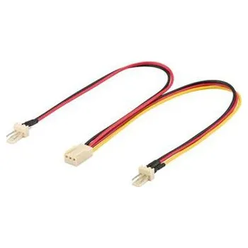 Kabel do PC PremiumCord Rozdvojka pro napájení ventilátorů 3pin TX 22cm