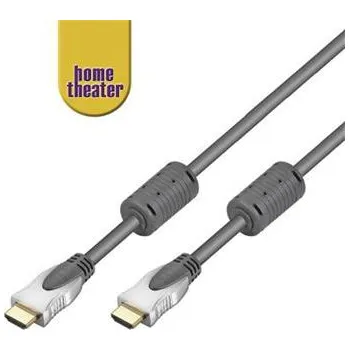 Video kabel Home Theater HQ kabel HDMI male <> HDMI male, zlacené, HDMI, ferrity 0,75m