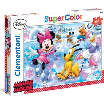 Puzzle Clementoni Supercolor Minnie Sport 104 dílků