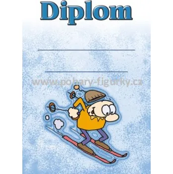 diplom D39 - lyžař (formát A5)
