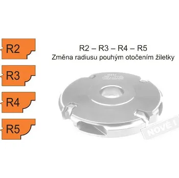 ZAOBLOVACÍ FRÉZA MULTIRÁDIUS R2, R3, R4, R5