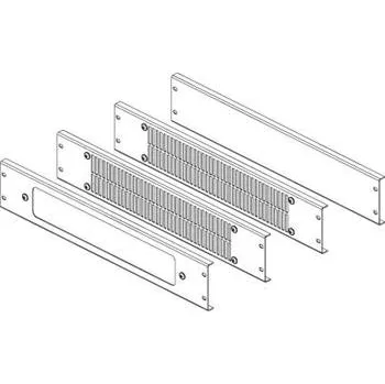Racková skříň CONTEG Sada panelů s filtrem pro modulární podstavce 80/80, výška 100mm, šedá