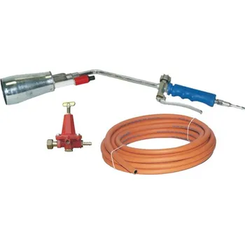 Stavební hořák Plynový hořák s piezzo zapalovačem Castolin - průměr 50 mm, délka 380 mm - sada (Profi hořák - kompletní sada)