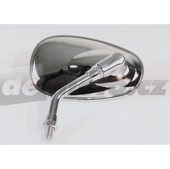 Zrcátko pro motocykl Motocyklové univerzální zrcátko OVAL - chromové