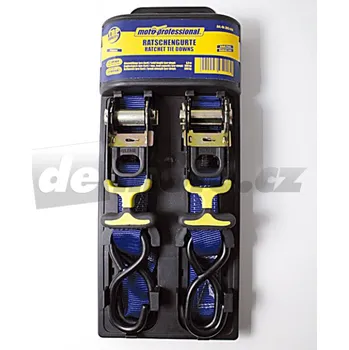 Upínací popruh Upevňovací popruh s háky a ráčnou (pár) - délka 3 m, max. zatížení 600 kg